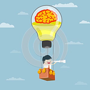 Business vision with Balloon brain