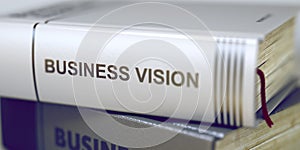 Business Vision - Book Title. 3D.