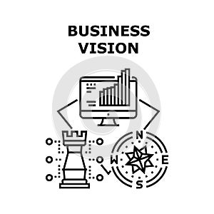 Business Vision Vector Concept Black Illustration