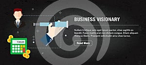 Business visionary concept banner for internet