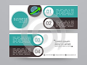 Business web header or banner design.