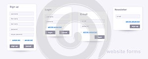 Business website forms