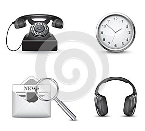 Business website icon set