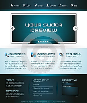Business Webtemplate or Wordpress Blog Graphic