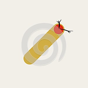 Business winner and success vector concept. Symbol of achievement, challenge. Minimal illustration.