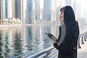 Business woman in an abaya. photo