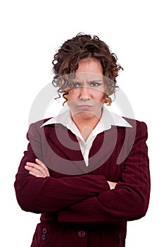 Business woman angry