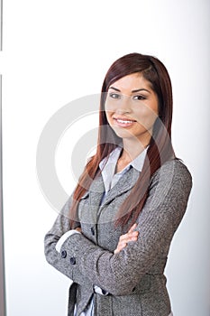 Business woman arms crossed