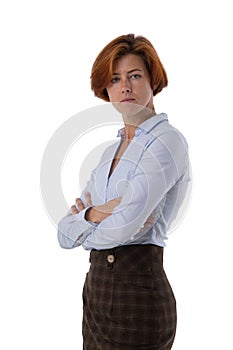 Business woman with arms folded