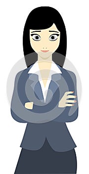Business woman with arms folded