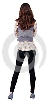 Business woman. backside.