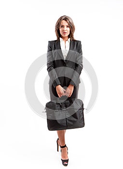 Business woman with briefcase