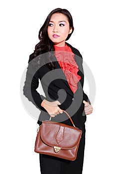 Business woman carrying a briefcase