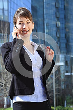 Business Woman on Cell Phone