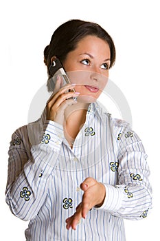 Business woman with cellphone