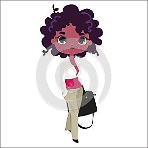 Business woman character illustration