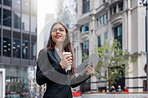 Business woman in the City of London