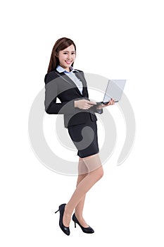 Business woman with computer