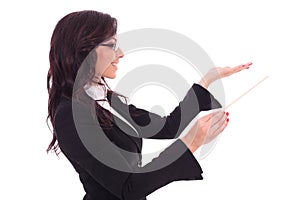 Business woman conducting