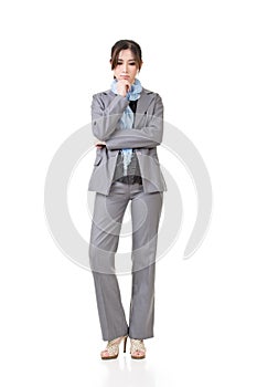 Business woman contemplate photo