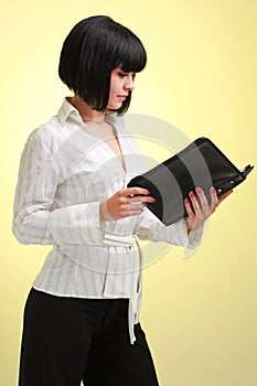 Business woman with datebook