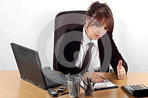 Business woman at desk #6