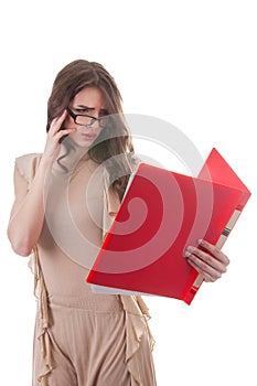 Business Woman with document case