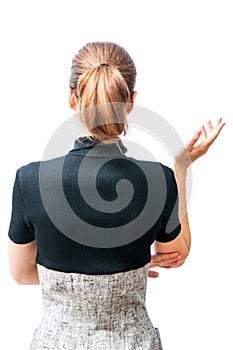Business woman gesture
