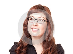 Business woman with glasses