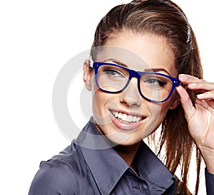 Business woman in glasses