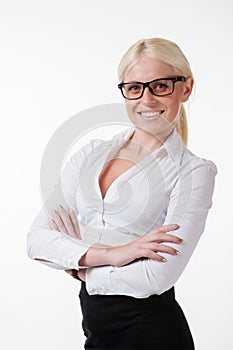 Business woman in glasses