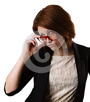 Business woman in glasses