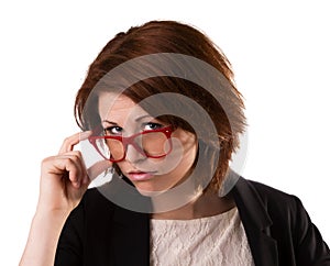 Business woman in glasses