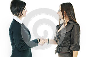 Business woman handshake