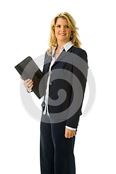 Business woman holding folio