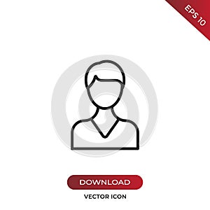 Business woman icon vector. Simple business woman sign in modern design style for web site and mobile app. EPS10