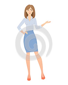 Business woman isolated