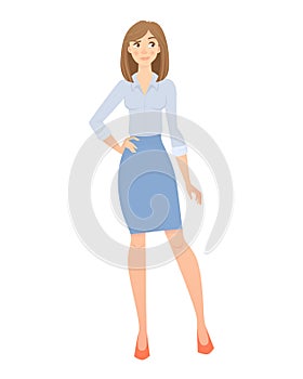 Business woman isolated