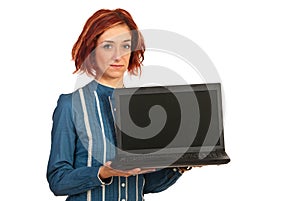 Business woman with laptop