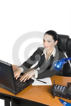 Business woman with laptop