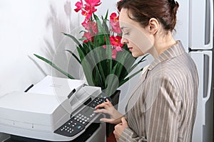 Business Woman Making Copies