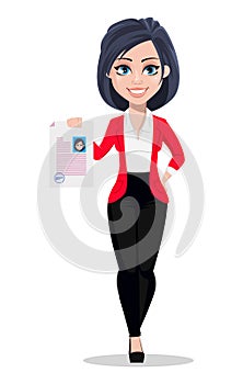Business woman, manager, banker. Beautiful female banker in business suit.