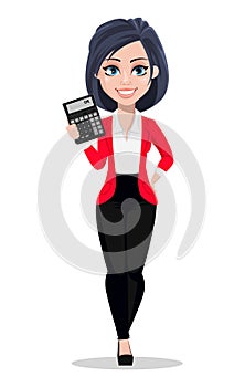 Business woman, manager, banker. Beautiful female banker in business suit.