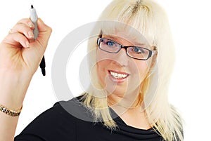 Business woman in modern glasses