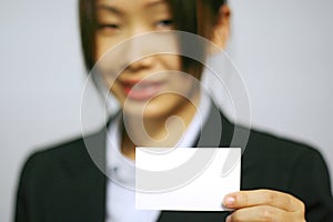 Business Woman With Name Card