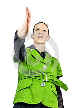 Business woman offering a handshake