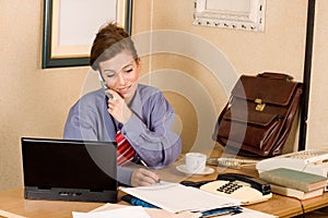 Business woman at office photo