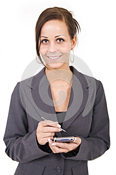 Business woman with PDA