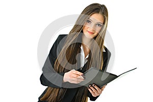 Business Woman with Portfolio