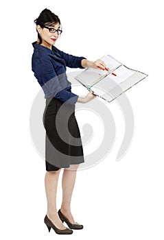 Business Woman Presenting Document